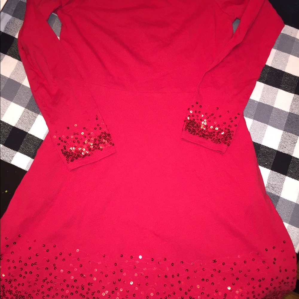 Lands end dress red medium
